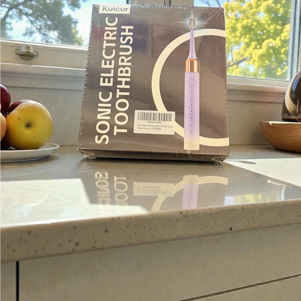 Kuicur Sonic Electric Toothbrush in Lavender, Black, & Light Blue